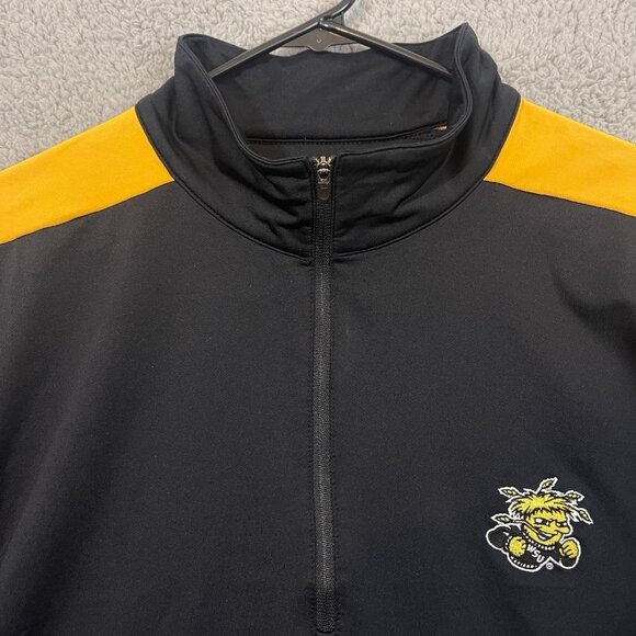 Wichita State Shockers Antigua Quarter 1/4 Zip Sweater Men’s XL Black Jacket‎ - Picture 7 of 12